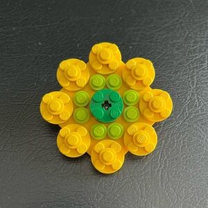 Dee and Ricky LEGO Flower Brooch Pin